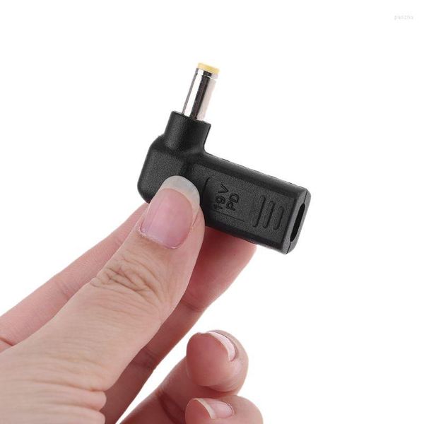 Cables de computadora convertidor de adaptador de corriente CC USB tipo C hembra a conector macho de 5,5x2,5mm para ordenador portátil as-us le-novo