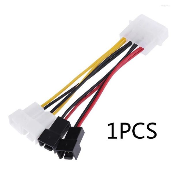 Câbles d'ordinateur EST 1pcs Molex à 4 broches à 3 broches Connecteur d'adaptateur de câble d'alimentation de ventilateur 12V 2 / 5V Refroidissement pour boîtier CPU PC