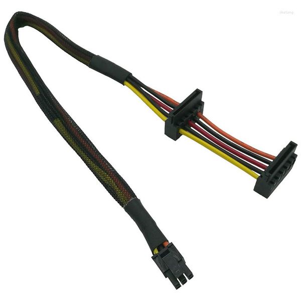 Cables de computadora HDD SATA Cable de alimentación de ángulo recto de 15 pines X2 a Mini 6 ATX Adaptador para 3653 3650 Series Compatible