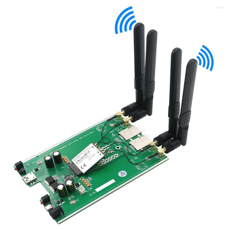 Bilgisayar Kabloları M.2 (NGFF) 3G/4G/5G modülü, çift SIM kart yuvası ve yardımcı güç ile USB 3.0 adaptörüne