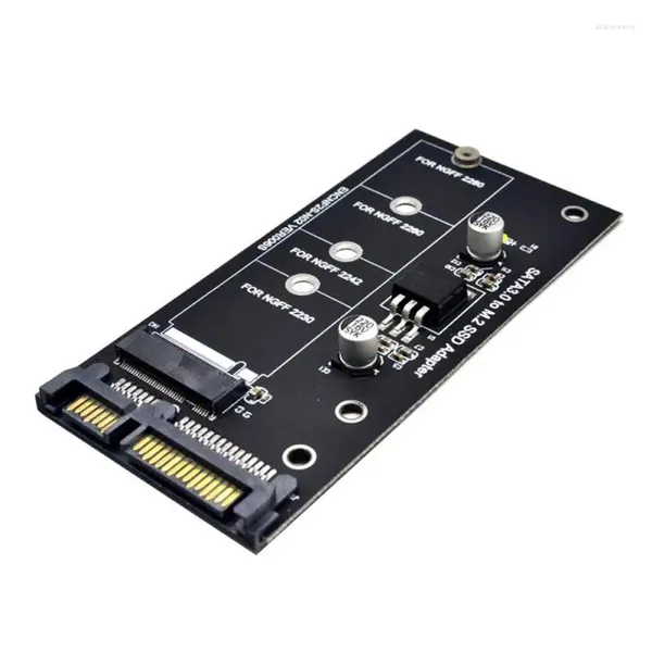 Câbles d'ordinateur M2 vers SATA3, carte adaptateur haute efficacité SATA M2.SSD, conversion NVME SSD amélioré 6 Gbps NGFF