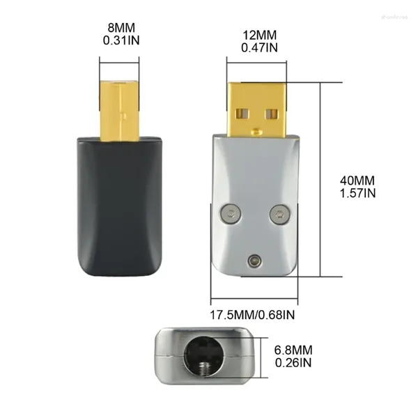 Câbles d'ordinateur M2EC DIY USB 2.0, connecteur de Type A/B, adaptateur d'assemblage, prise à souder en alliage d'aluminium pour la connexion de données