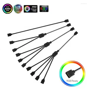 Câbles d'ordinateur carte mère RGB SYNC séparateur 5V 3Pin ARGB/12V 4Pin HUB transfert câble d'extension pour M/B ASUS GIGABYTE MSI