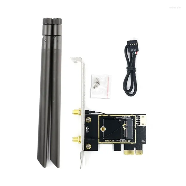 Câbles d'ordinateur NGFF- M2 Carte Wifi vers Pci-e Desktop-Adaptateur Connecteur pour AX210 AX200 9260 8265