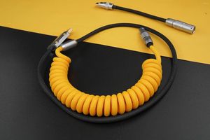 Computerkabels Kant-en-klaar GeekCable Aangepast mechanisch toetsenbord Datalijn GMK-thema SP Limited Key Cap Gevlochten Geel en zwart