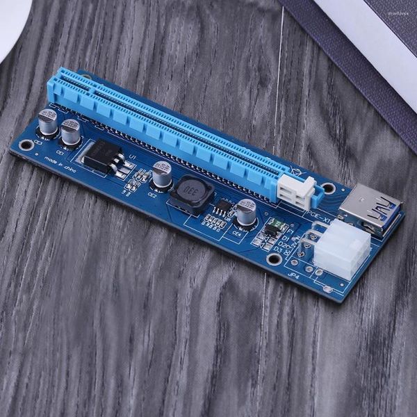 Cables de computadora PCIe 16X Riser Board PCI-E Puerto de fuente de alimentación de 6 pines Compatibilidad fuerte Rendimiento mejorado para minería BTC Miner