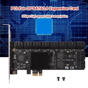 Computerkabels SA3120J PCIE-adapter 20 Poort 6GBPS PCI-EXPRESS X1 naar SATA 3.0-controllerkaarten