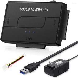 Computer Cables SATA/IDE To USB 3.0 Adapter Hard Drive Converter For 2.5"/3.5" SATA/IDE/SSD Disks With 12V 2A Power Supply