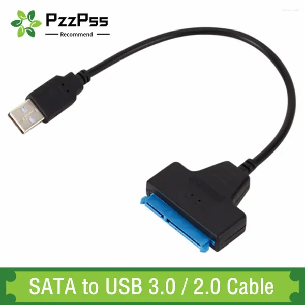 Câbles d'ordinateur SATA vers USB 3.0/2.0, jusqu'à 6 Gbps pour disque dur externe SSD de 2.5 pouces, adaptateur 3 à 22 broches, cordon III