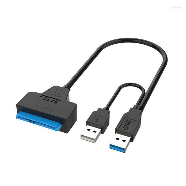 Câbles d'ordinateur SATA vers USB 3.0 / 2.0, adaptateur jusqu'à 6 Gbit/s, 7 15/22 broches, pour prise en charge du disque dur externe SSD HDD III 3 de 2.5 pouces