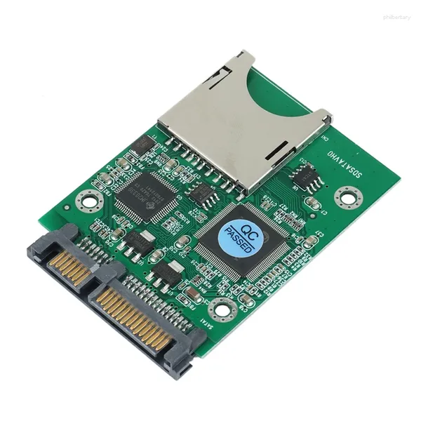 Câbles d'ordinateur SD SDHC Secure Digital MMC Memory Carte à 7 15p SATA Serial ATA Converter Adaptter Facile Installation Aucun pilote requis