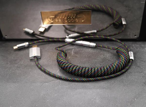 Câbles d'ordinateur Spot GeekCable Clavier mécanique manuel pur Modèle de données en spirale Code matriciel tressé Nong 2