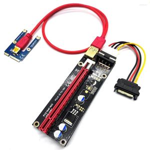 Câbles d'ordinateur transfert Riser Card USB3.0 Mini PCI-E SATA à 4/6 broches 16X PCIE Extender adaptateur câble d'alimentation pour PC