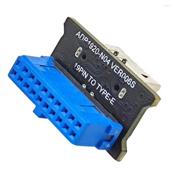 Cables de computadora USB 3.0 Interno 19 Pin Motherboard Header a 3.1 Tipo E A Key 20 Adaptador de panel frontal Tarjeta convertidora