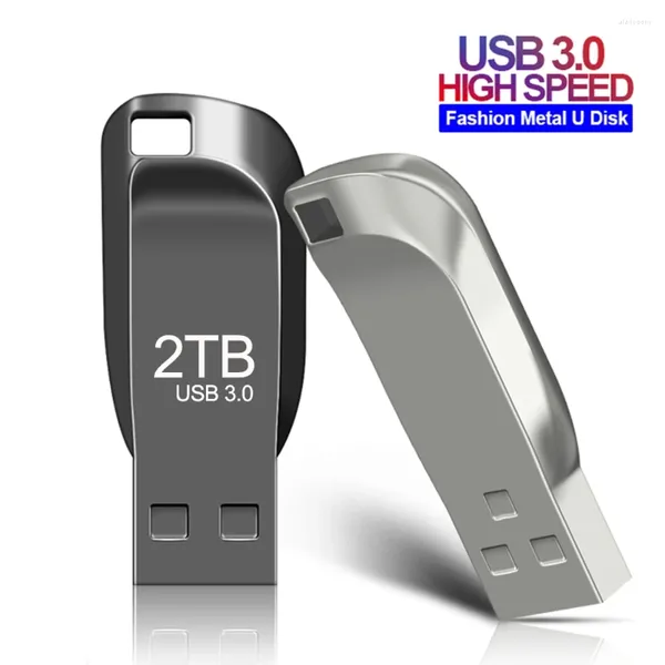 Cables de computadora USB 3.0 Mini Metal Flash Drive 2 TB Pen de alta velocidad 1TB Pendrive impermeable 512GB Memoria Stick