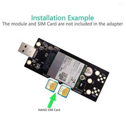 Computerkabels USB 3.0 tot M2 -adapter M.2 NGFF B Key 3 Uitbreidingskaart met dubbele nano SIM -slot voor 3G/4G/5G -module Riser