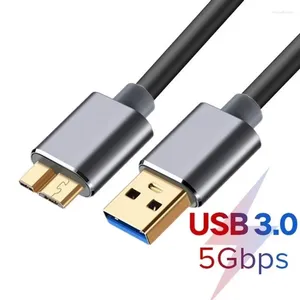 Computerkabels USB 3.0 Type C naar Micro B Datasynchronisatiekabel Snelle snelheidskabel voor externe harde schijf HDD Samsung S5 Note 3 Connector