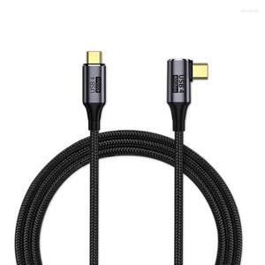 Computer Kabels USB C Naar Kabel 100W USB4.0 Type Data Draad PD Snel Opladen Lijn Oplader Haakse 30cm