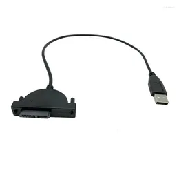 Câbles d'ordinateur USB2.0 à 7 6 broches Mini Sata 13pin Câble adaptateur pour ordinateur portable CD / DVD ROM Slimline Drive Converter