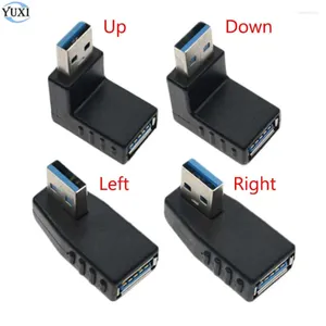 Computerkabels yuxi 1 stuk 90 graden links links rechtshoek USB 3.0 Een mannelijke tot vrouwelijke adapterconnector converte voor laptop pc