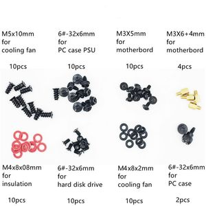 Computer Case Diy Hard Disk Drive Moederbord Riser Schroeven PC Monteren voedingsventilator Handschroefbout Stelafspringende wasmachine Set