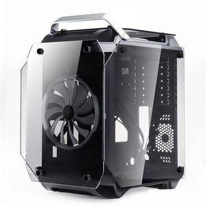 Computerbehuizingen Coolman Atx-gamingbehuizing van gehard glas Water Cool Air Pc met twee 200 mm koelventilatoren - Blue Drop Delivery Computers Ne Dhosh