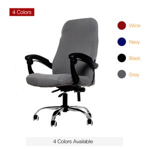 Computer Stoel Cover Spandex Voor Studiebureau Stoel Slipcover Elastische Grijze Zwart Navy Rode Fauteuil Cover Seat Case 1 PC Y200103