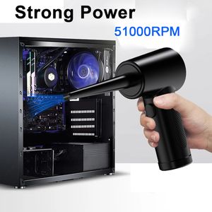 Computer Cleaners Compressed Air Duster For Keyboard 51000 RPM USB Charging Mini Electric Cordless PC Car Cleaner Wireless Blower 230713
