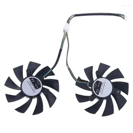 Refroidisseurs d'ordinateur 1 paire de ventilateur de refroidissement 4 broches pour carte graphique vidéo GeForce 1660 2060 2070