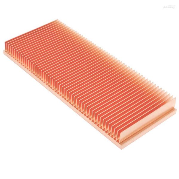 Enfriamiento de computadora 100x40x10mm disipador de calor de cobre puro aleta de biselado disipador de calor DIY radiador para CHIP electrónico IC RAM enfriador de refrigeración