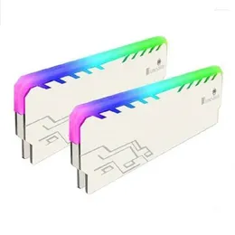 Refroidissements informatiques 2pcs Jonsbo NC-1 Mémoire Gilet de refroidissement Boîtier de dissipateur thermique RGB LED 256 Effet auto-éclairant Radiateur en aluminium pour bureau