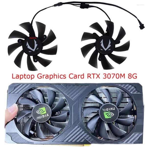 Refroidisseurs d'ordinateur 2 pièces/ensemble PLA09215B12H GA92S2H GPU refroidisseur vidéo ventilateur de refroidissement pour puce d'ordinateur portable Nvidia RTX 3070M 8G JIESHUO Notebook RTX3070M