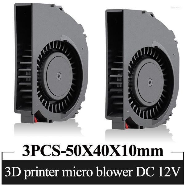 Refrigeración por ordenador 3 uds Gdstime impresora 3D Micro soplador 12V 50x40x10mm DC ventilador de refrigeración sin escobillas 50mm X 40mm 10mm enfriador de escape 5cm