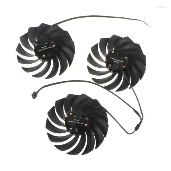 Refroidissements d'ordinateur 3 pièces 89mm ventilateurs GPU pour coloré Igame RTX3060 RTX3070 RTX3080 RTX3090 Vulcan PWM ventilateur de refroidissement connecteur 4 broches