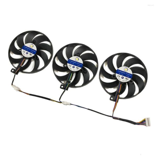 Refroidisseurs d'ordinateur 3 pièces/ensemble 7 broches ventilateurs de refroidissement de carte GPU CF1010U12S pour ASUS GeForce RTX 3060Ti 3070 3080 3090 cartes TUF OC remplacer CF1010U12D