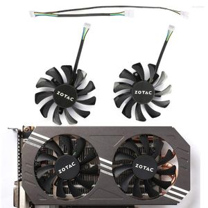 Refroidissements d'ordinateur 75MM GA81S2U GTX970 ventilateur de remplacement pour ZOTAC GeForce GTX 660Ti 650Ti 970 double refroidissement de carte graphique