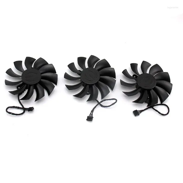 Refroidissement d'ordinateur 86mm/3.38in PLA09215B12H 4Pin 12V 0.55A VGA ventilateur de refroidissement de carte graphique pour EVGA GTX 1080 Ti 11GB