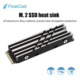 Refrigeraciones de computadora Aleación de aluminio Disco duro Disipador de calor Accesorios para PC CNC M2 SSD Enfriador Reemplazo de almohadilla térmica de doble cara para Nvme