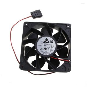 Ventilador de servidor de CPU sin escobillas B0KA DC, 12x12x3,8 cm, 210CFM, 6000RPM, 2 pines, 2 cables, PWM, enfriador automático de Control de temperatura por