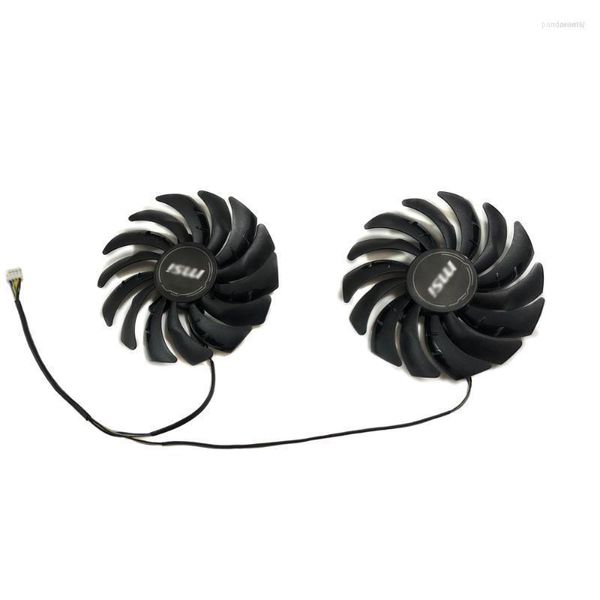 Ventilateurs de refroidissement pour ordinateur 2 pièces/ensemble PLD10010S12HH refroidisseur GPU PLD10010B12HH ventilateur de refroidissement de carte vidéo pour MSI RX 5700 XT GAMING X Graphics Rose22