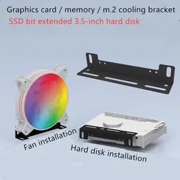 Refroidissement d'ordinateur carte graphique carte mère mémoire M2 disque dur ventilateur support de refroidissement SSD Bit Extension 3.5 fixation mécanique