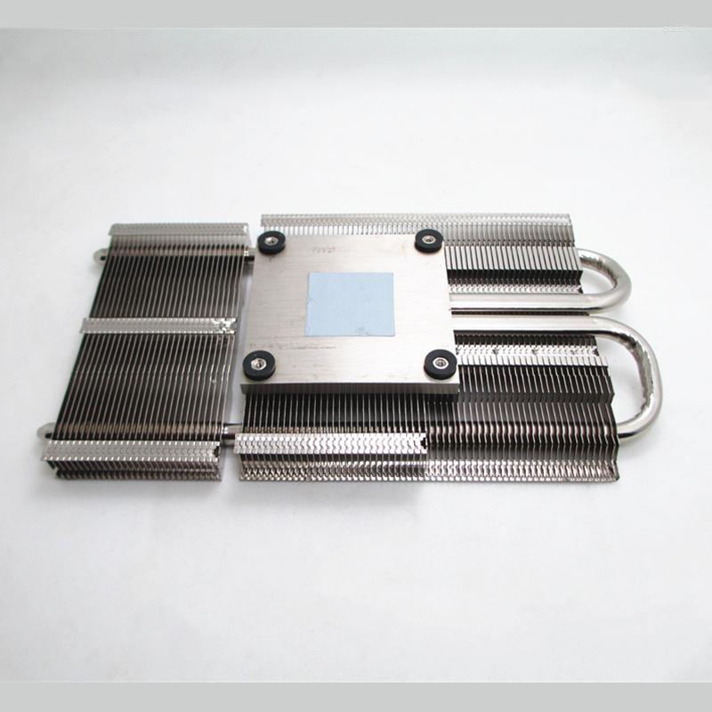 Datorkylningar Juulasen DIY PC Modifierat Video Grafikkort Chip Simning 2 Kopparvärmepipe Radiator Aluminium Fins 48 48mm hålavstånd