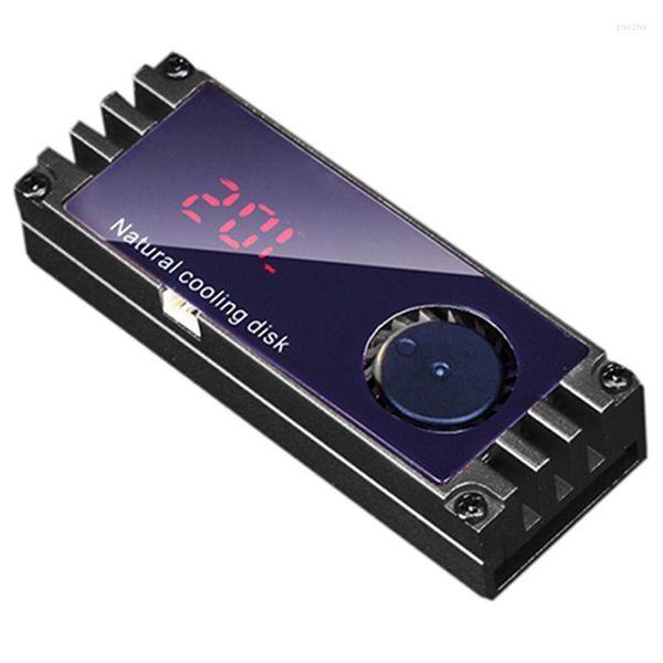 Ordinateur Refroidissements M2 SSD Radiateur Refroidisseur Température OLED Affichage Numérique M.2 2280 NVME Solid State Radiateur Chaleur Noir