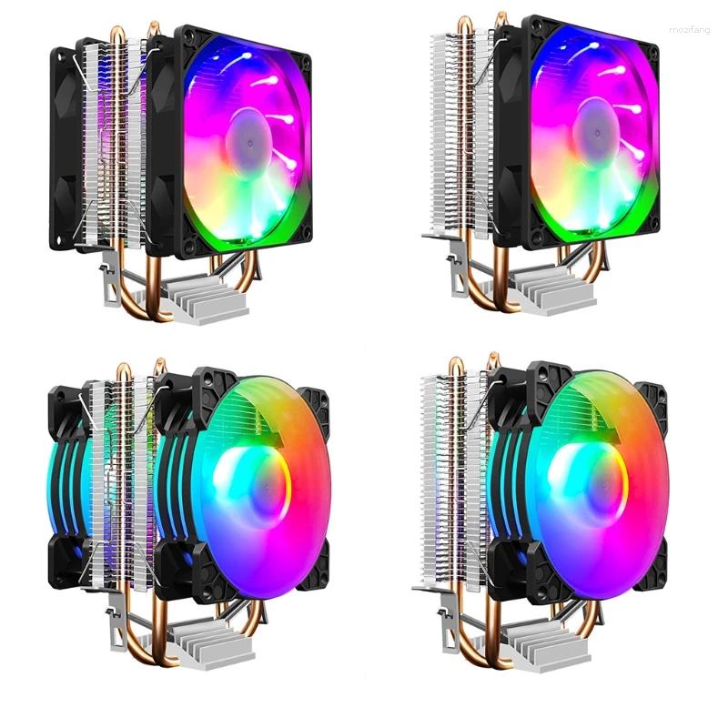 Bilgisayar Soğutma PC Vaka Fan RGB LED Çok renkli ayarlanabilir hız 130mm Sessiz Uzak Radyatör Soğutucu Soğutma 3 pimli CA