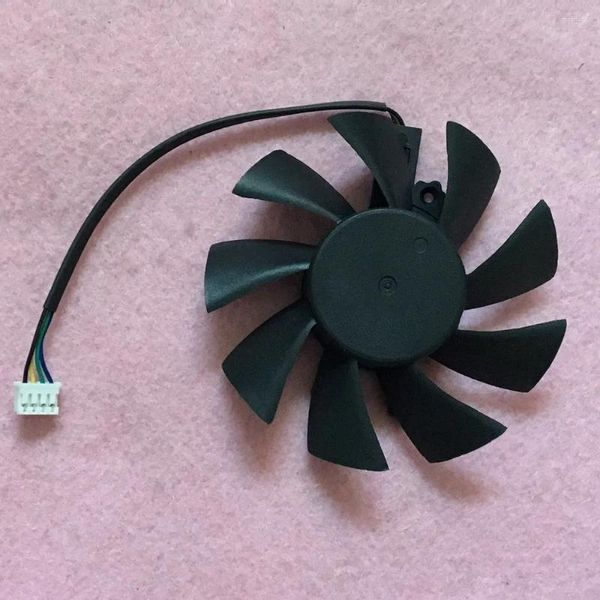 Refroidissement de l'ordinateur R244a 75 mm Carte vidéo Remplacement de ventilateur unique 17 mm x 46 mm 49 mm 12V 4Wire 4pin Connecteur pour coloré GTX 1660TI