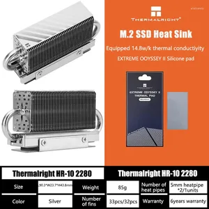 Refroidissements informatiques Thermalright HR-10 2280 M.2 Disque SSD AGHP Heat Pipe Radiateur SSD Refroidisseur entièrement galvanisé