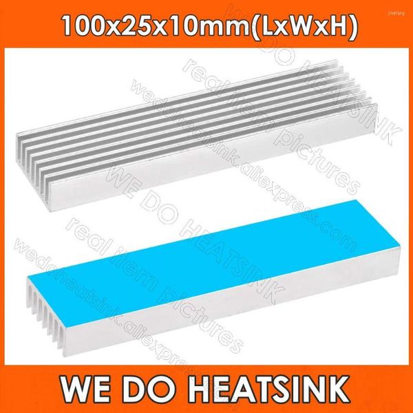 Enfriamientos de computadora HACEMOS HEATSINK 2pcs 100x25x10mm DIY LED Radiador de aluminio de potencia