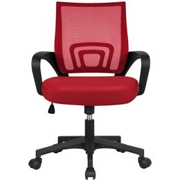 Escritorio para computadora Silla con ruedas Silla de oficina de malla con respaldo medio Altura ajustable Red230k