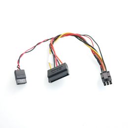 Unidade de disco rígido do computador SATA linha de alimentação de 6 pinos para cabo de unidade óptica SATA de 2 portas para DELL 3050 3060 3070 3080 3681 T1700 XE2 SFF