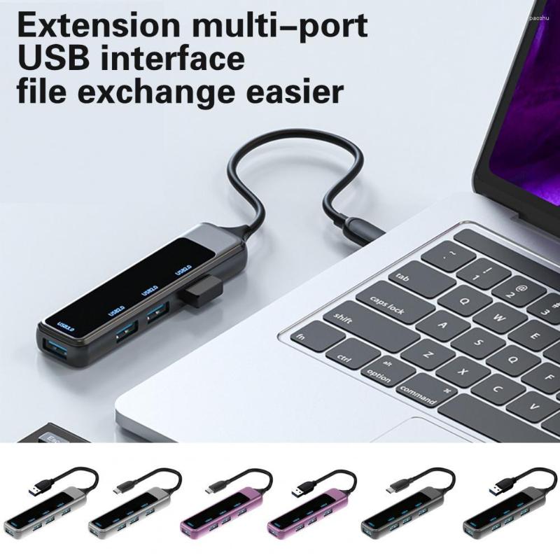 Bilgisayar Hub Taşınabilir Dongle Adaptör 4 Bağlantı Noktaları Genişletme USB C yerleştirme istasyonu aksesuarları